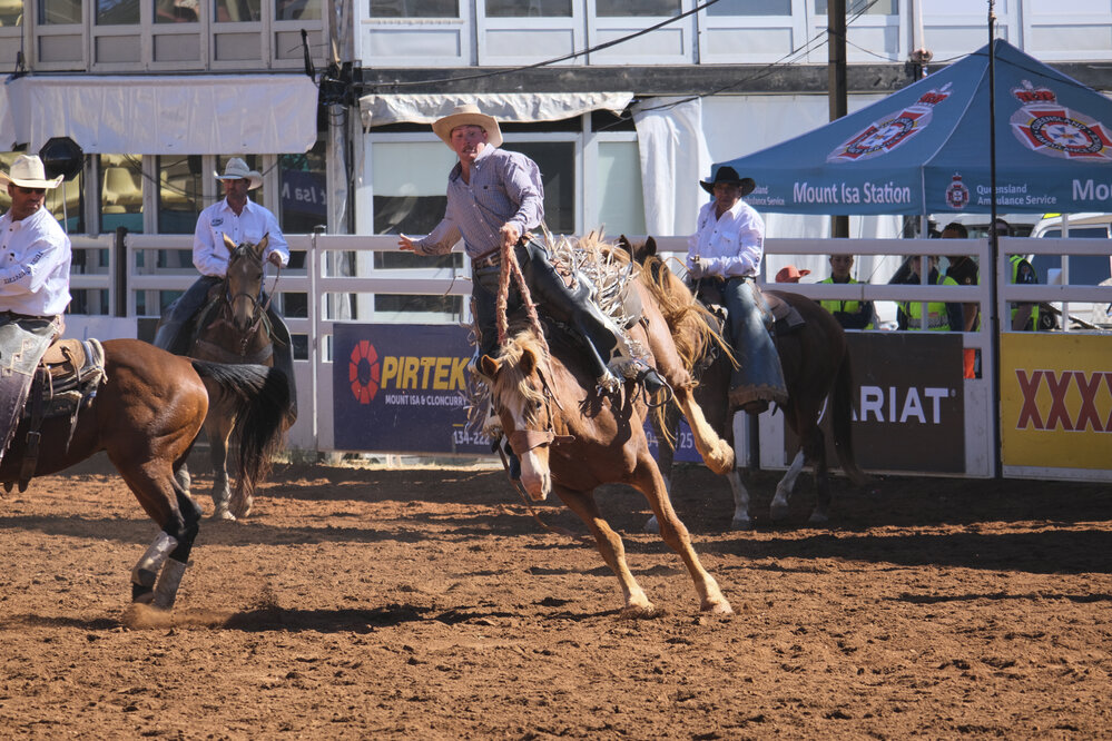 Local Station Buckjump, Mount Isa Mines Rodeo, August 2022