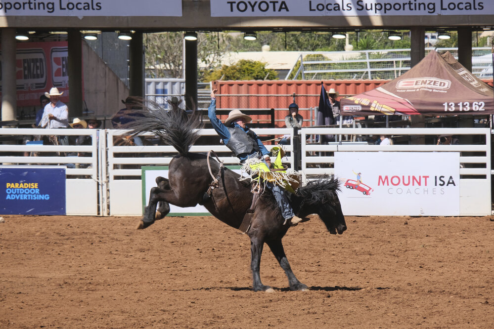 Open Bareback, Mount Isa Mines Rodeo, August 2022