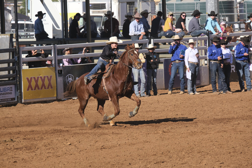 Open Ladies Barrel Race, Mount Isa Mines Rodeo, August 2022