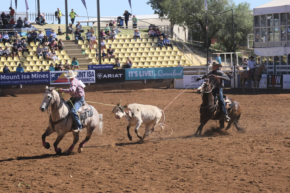 Open 55's Team Roping, Mount Isa Mines Rodeo, August 2022