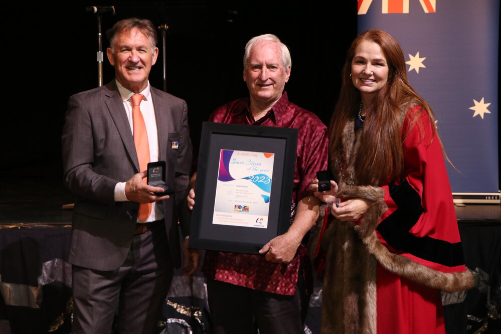Peter Roberts receives Senior Citizen of the Year Award, January 2023