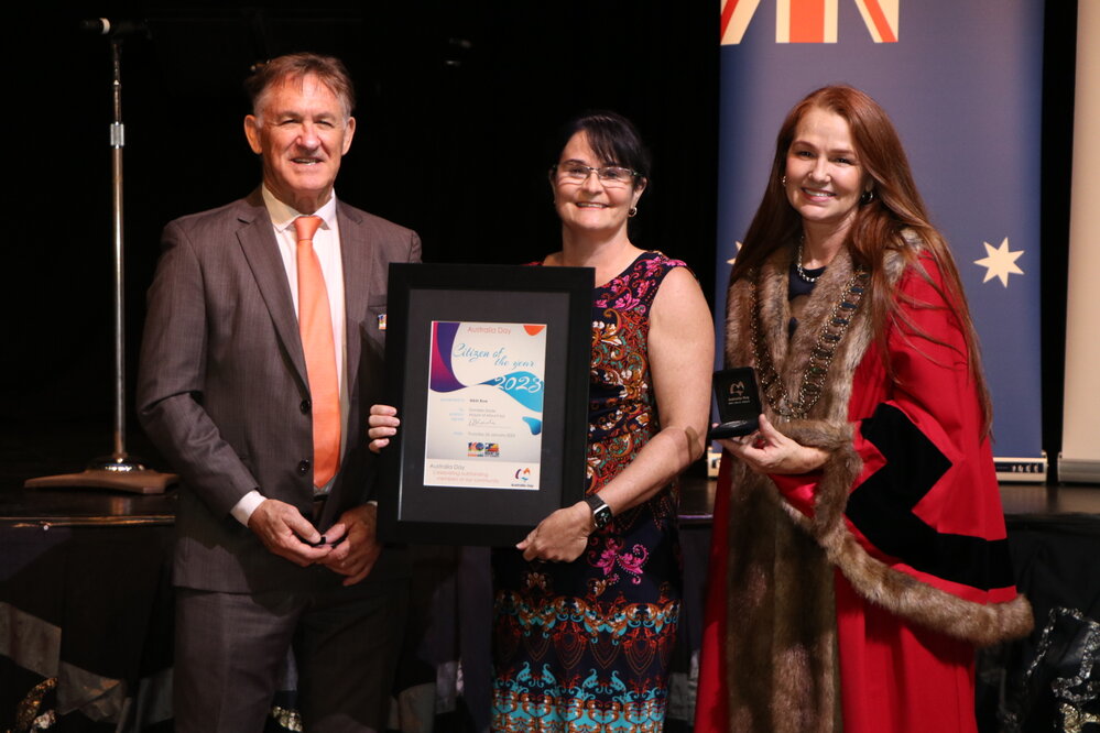 Nikki Row receives Citizen of the Year Award, January 2023