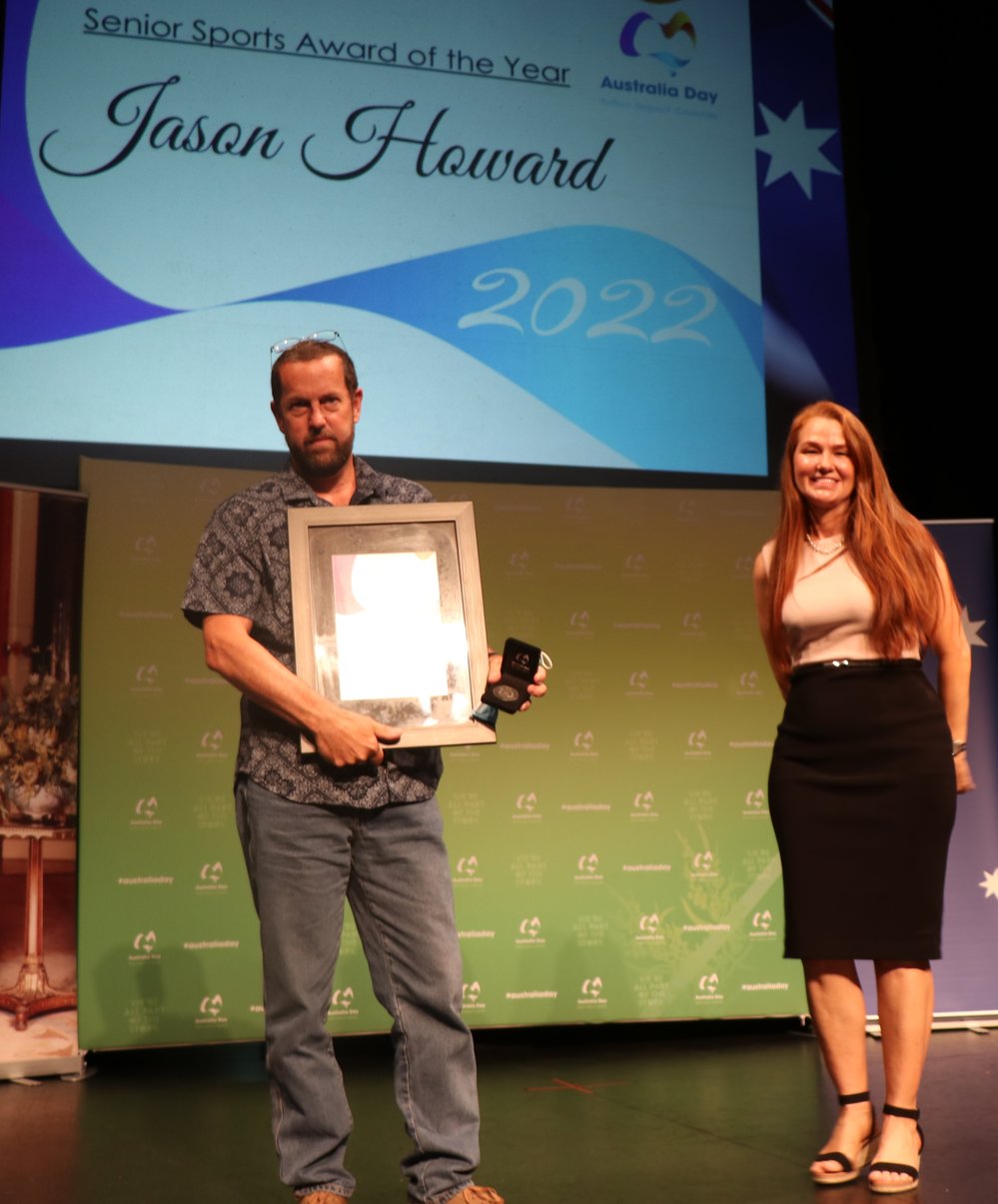 Jason Howard receives Senior Sports Award, January 2022