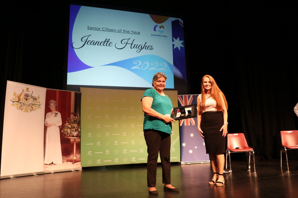 Jeanette Hughes receives Senior Citizen of the Year Award, January 2022