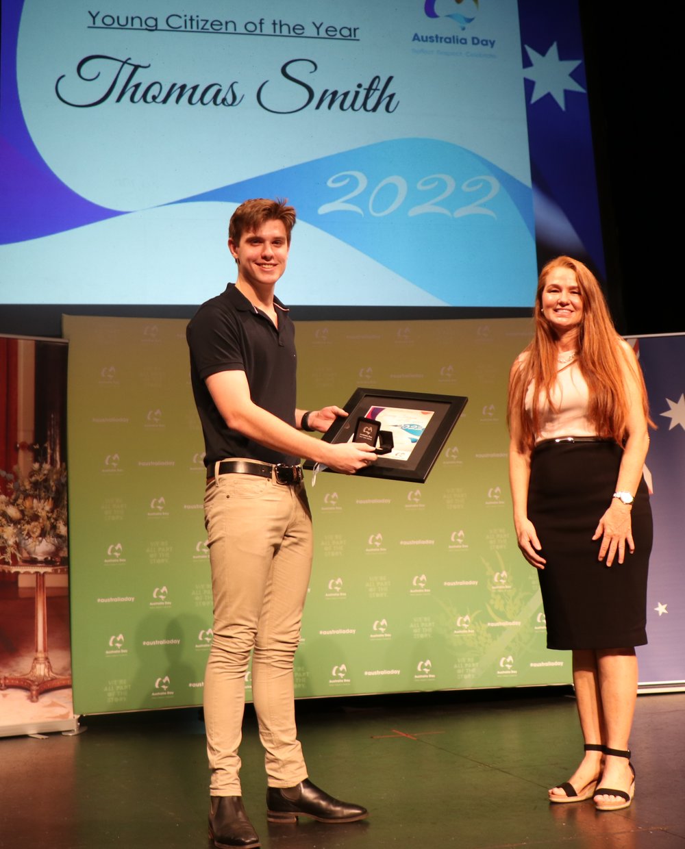 Thomas Smith receives Young Citizen of the Year Award, January 2022