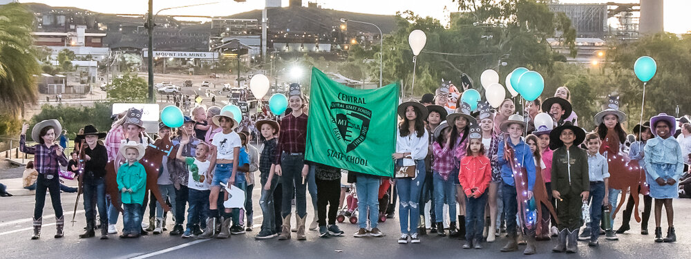 Central State School at Street Parade, Isa Street Festival, August 2022