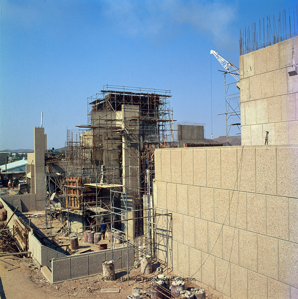 Mount Isa Civic Centre construction, c 1970's.