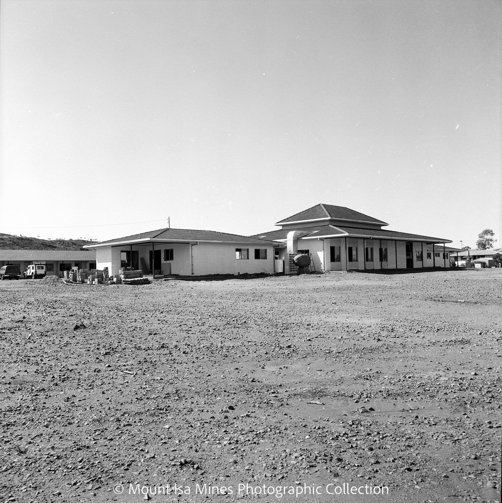 Laura Johnson Home under construction, Townview, September 1975