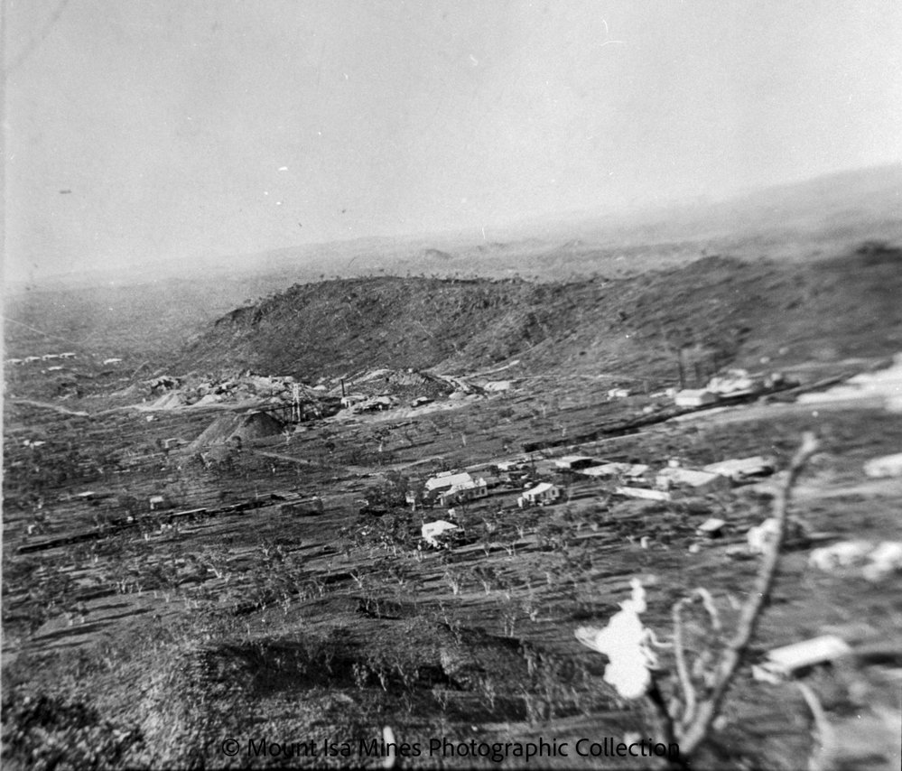 Davidson Shaft and glory holes, Mount Isa Mines, c.1930