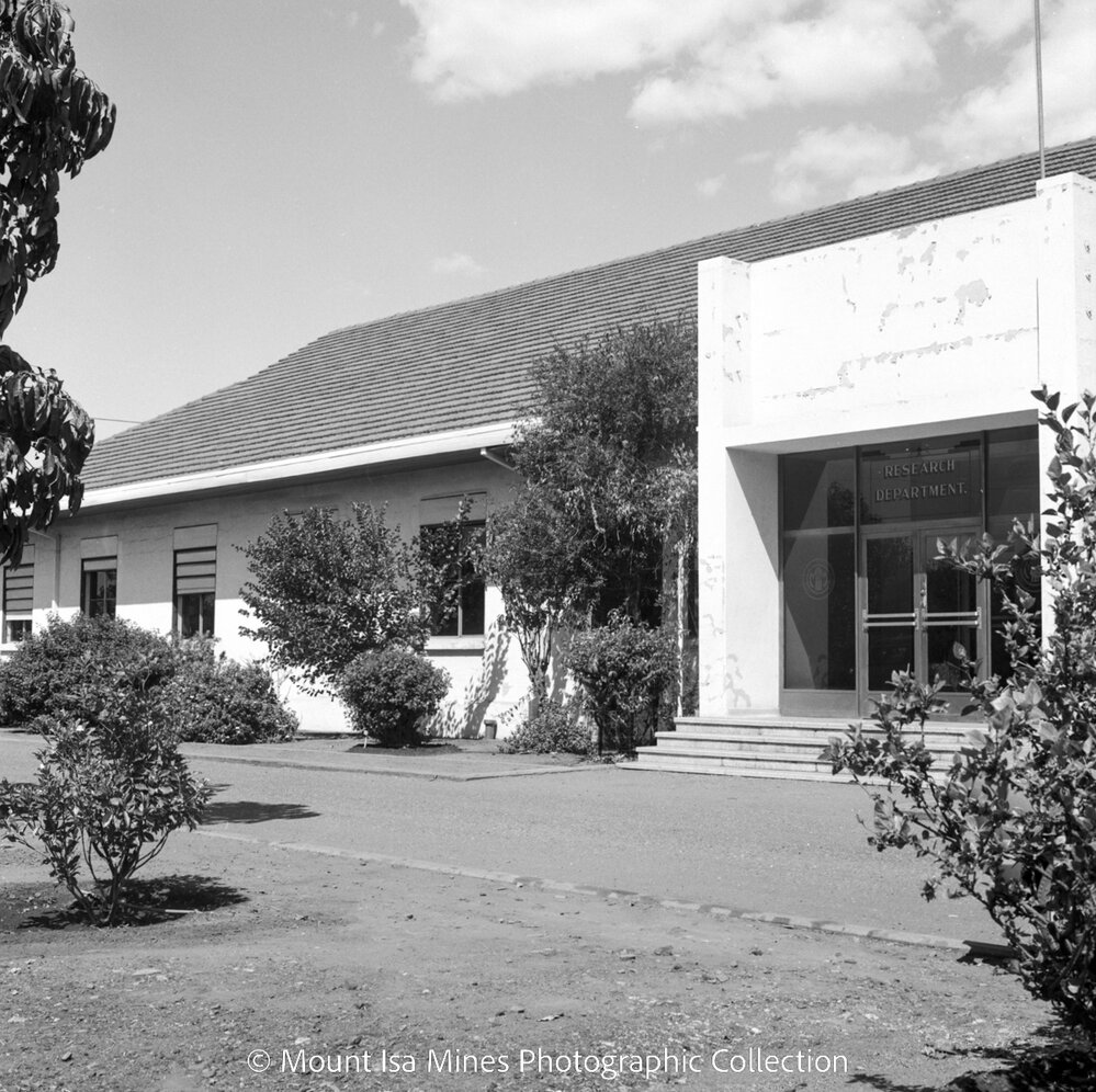 Research and assay building, Mount Isa Mines, April 1968