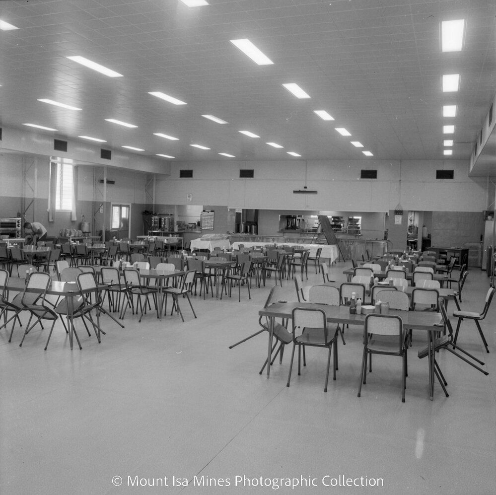 BSD dining hall, Mount Isa Mines, April 1968