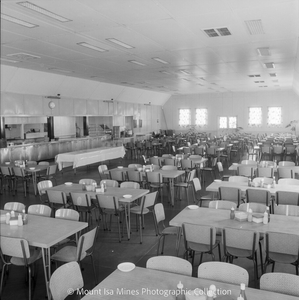 BSD dining hall, Mount Isa Mines, April 1968