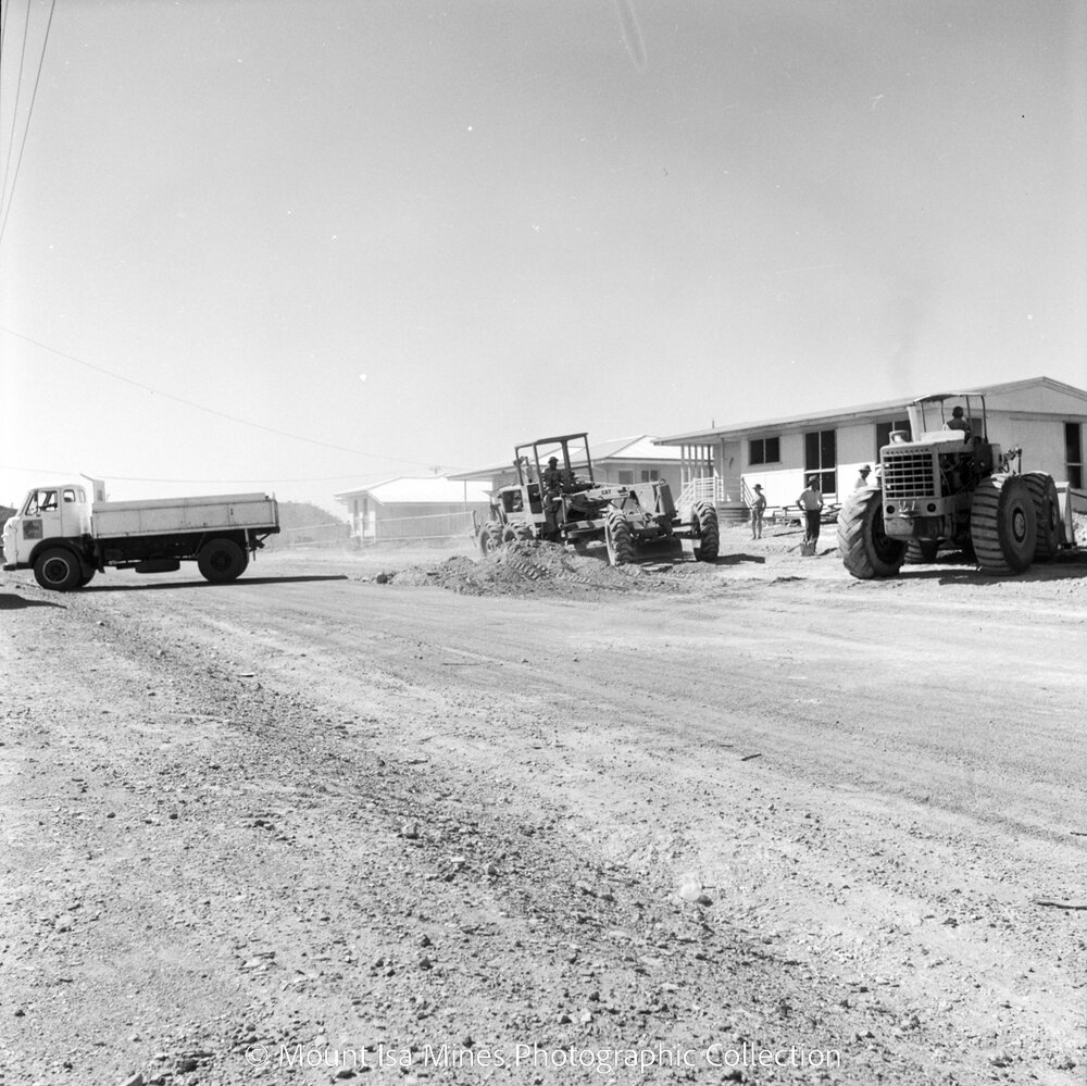 Roadworks for Sunset estate, Sunset, April 1968