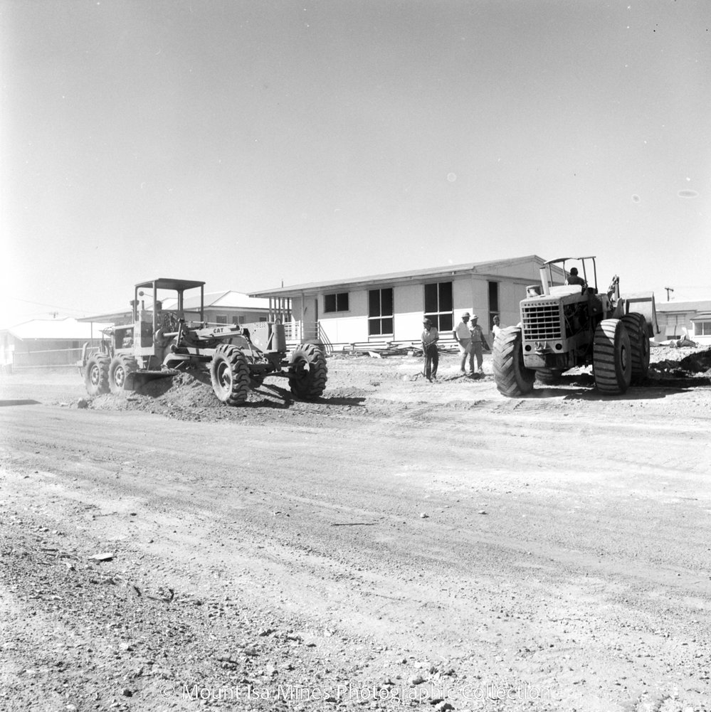 Roadworks for Sunset estate, Sunset, April 1968 