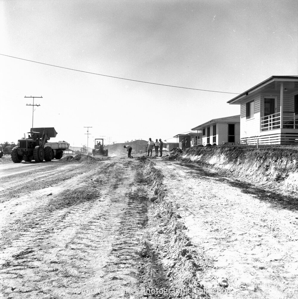 Roadworks for Sunset Estate, Sunset, April 1968