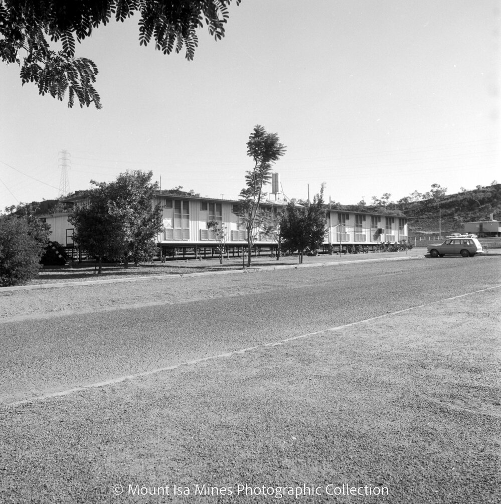 Barracks at BSD, Mount Isa Mines, April 1968