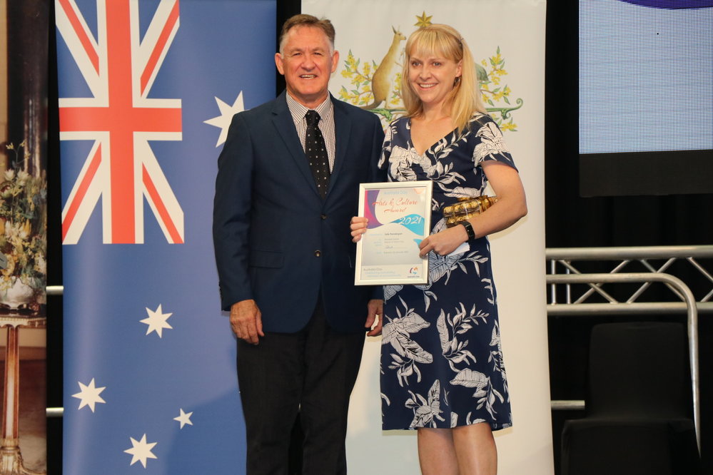 Sally Prendergast receives Arts and Culture Award, January 2021
