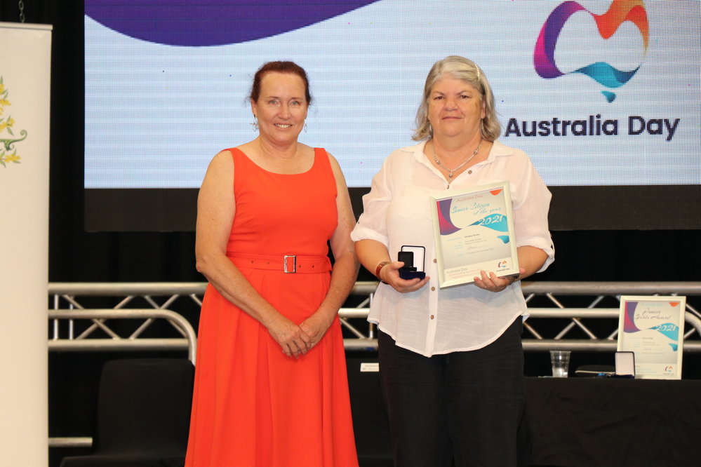 Shelley Howe receives Senior Citizen of the Year award, January 2021