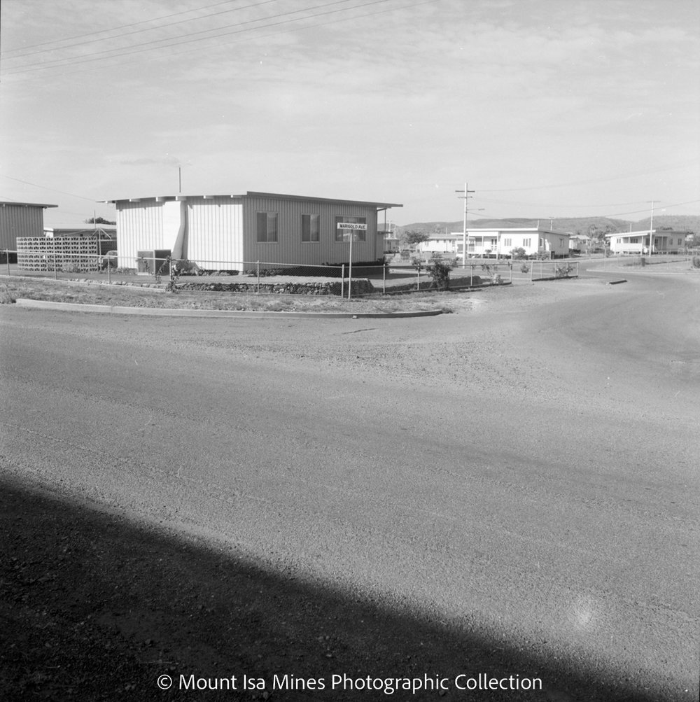 Mining personnel housing, Miles End, April 1968