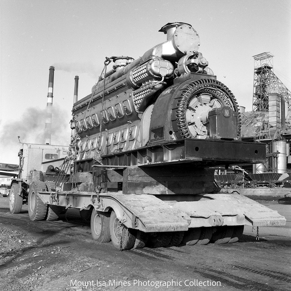Moving motor generator, Mines Power Station, June 1963