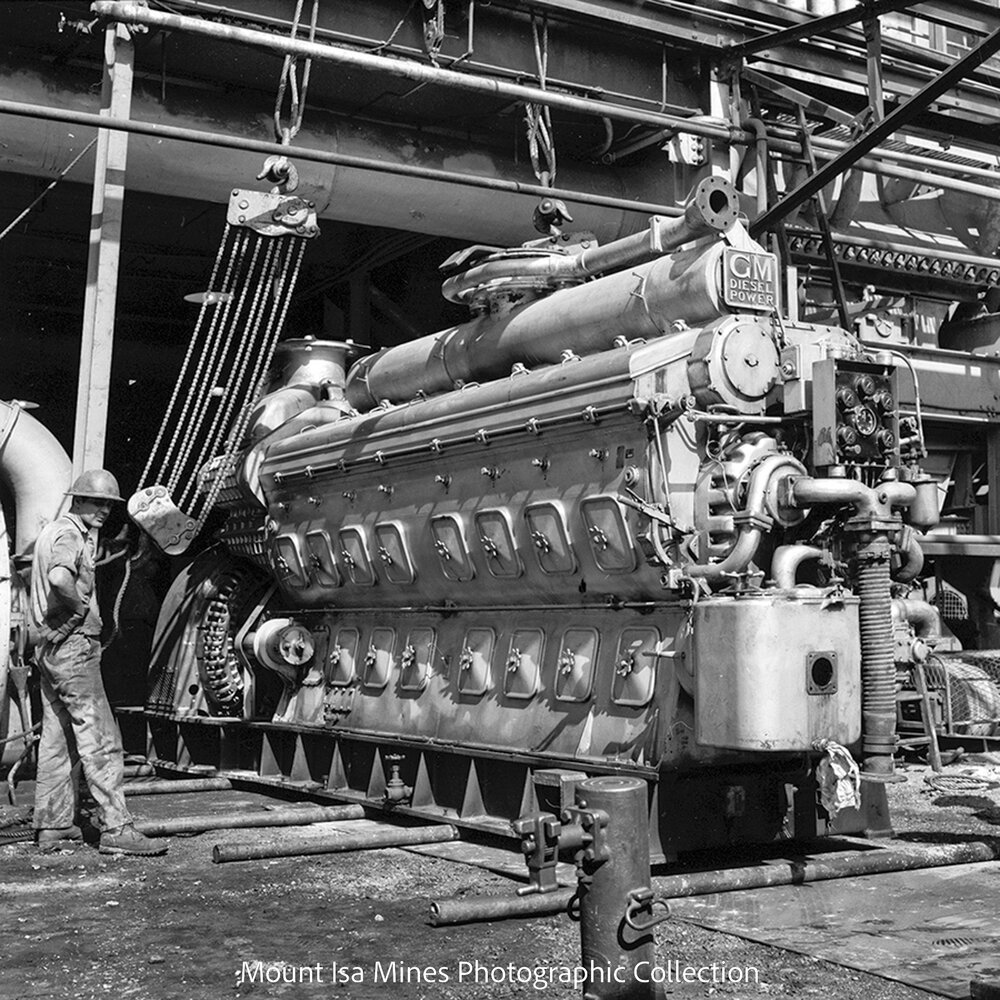 Moving motor generator, Mines Power Station, June 1963