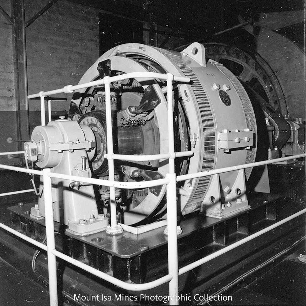 Main Drive Motor Man and Supply Shaft Winder Mount Isa Mines