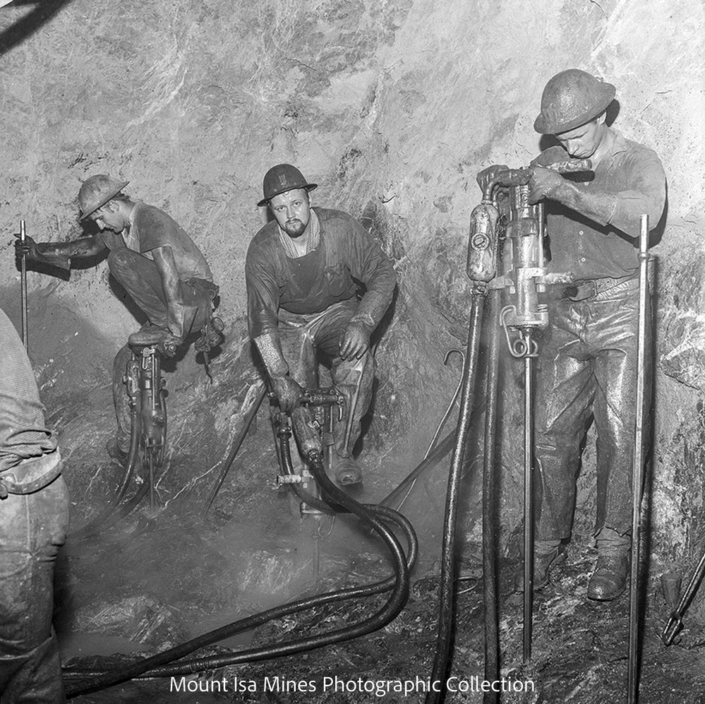 Last cut, Mount Isa Mines, January 1964