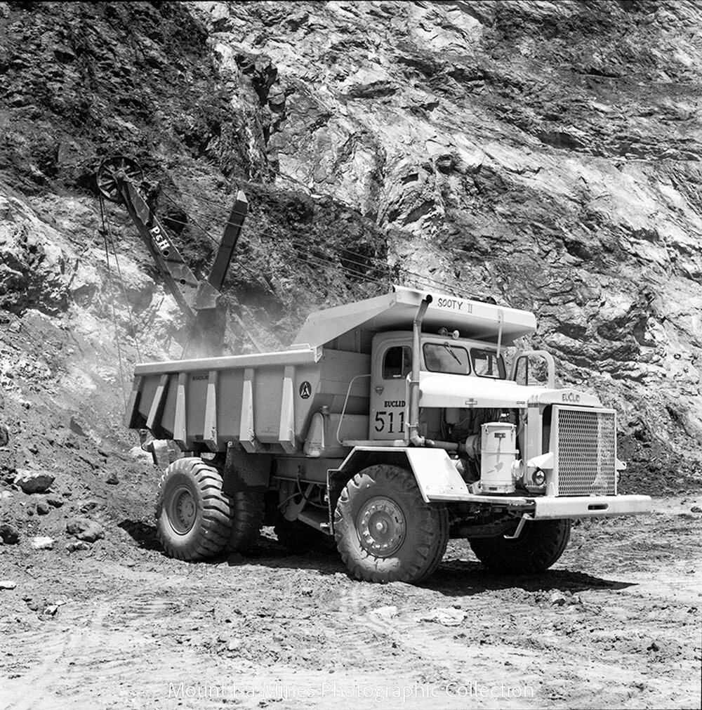 Euclid dump truck, Mount Isa Mines, January 1963