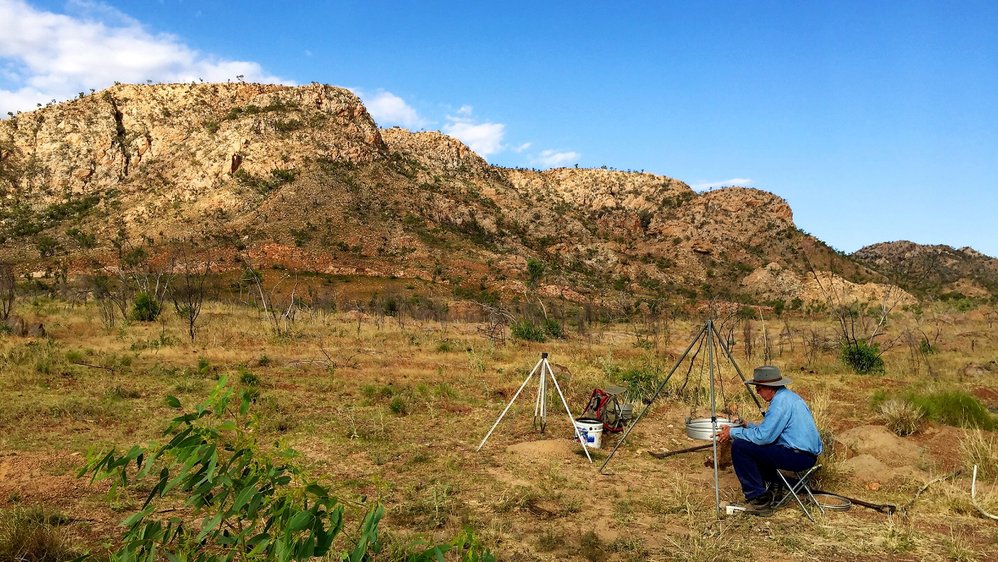 Lapidary Club member sorting Maltese Crosses, September 2018