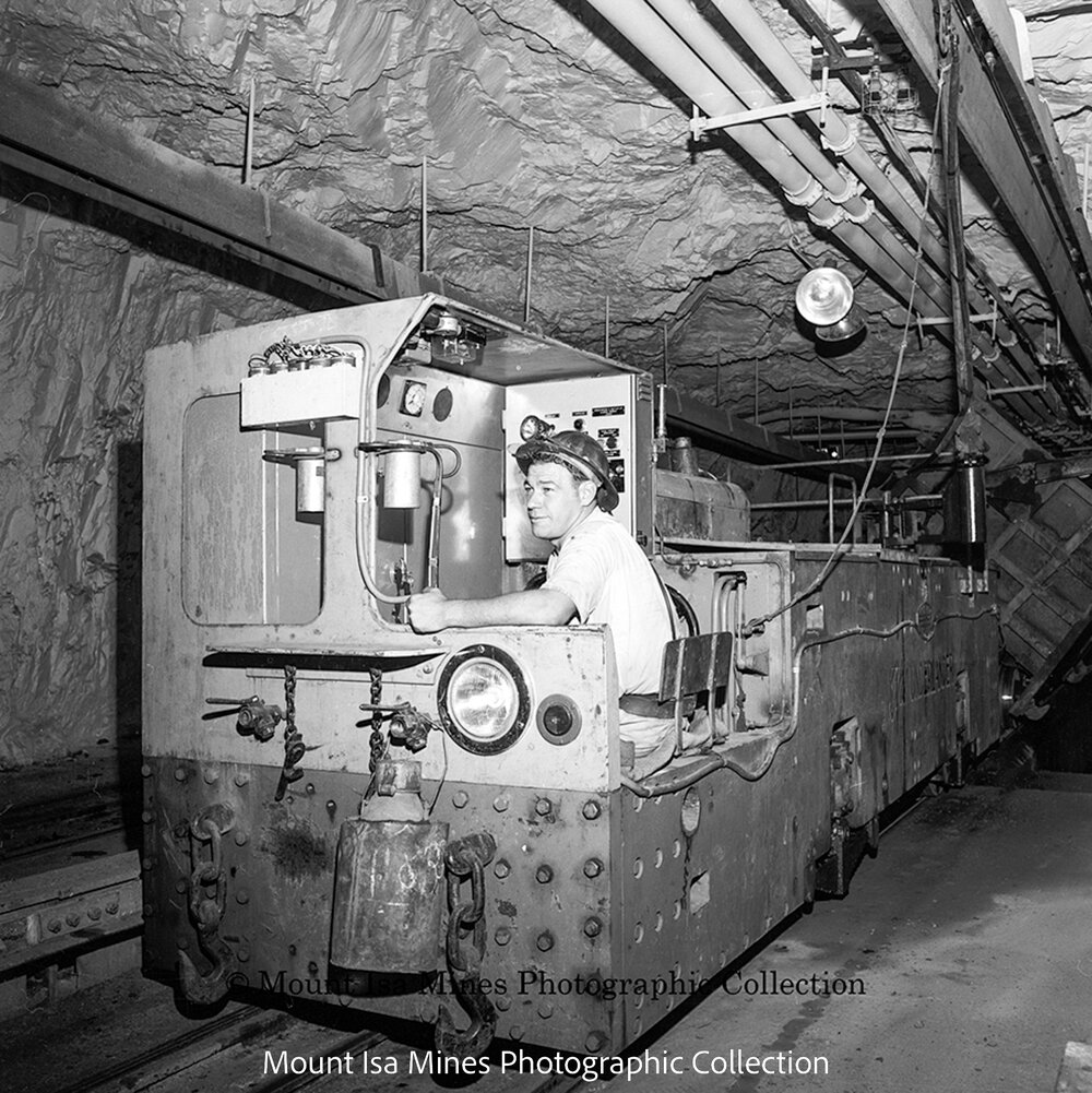 Greenwood Batley Albion Works Leeds locomotive, Mount Isa Mines, April 1964