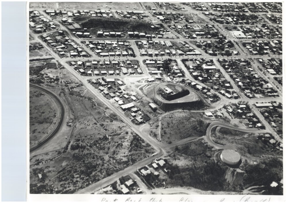 Aerial view of The Gap and the Lookout, February 1973