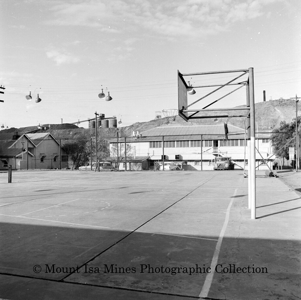 Basketball Court and Staff Mess, Mineside, June 1964
