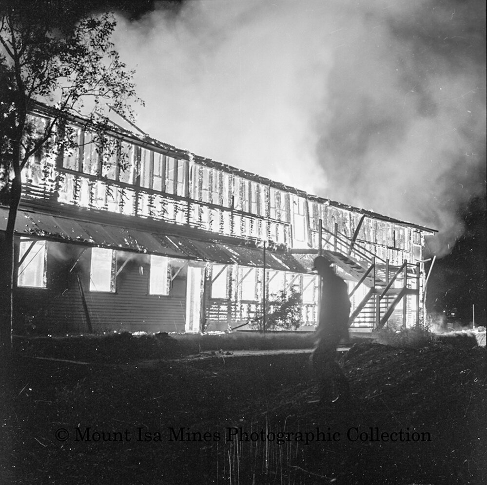 Demolition of Staff Mess, Mineside, June 1964