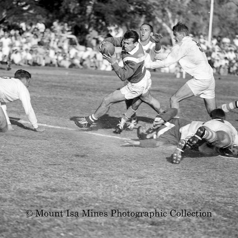 Mount Isa versus France Football, Parkside, May 1964