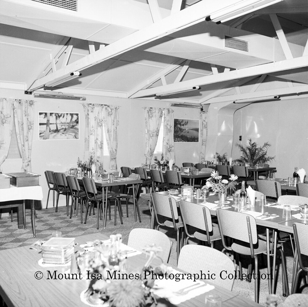 Star Gully staff mess, Mount Isa Mines, July 1964