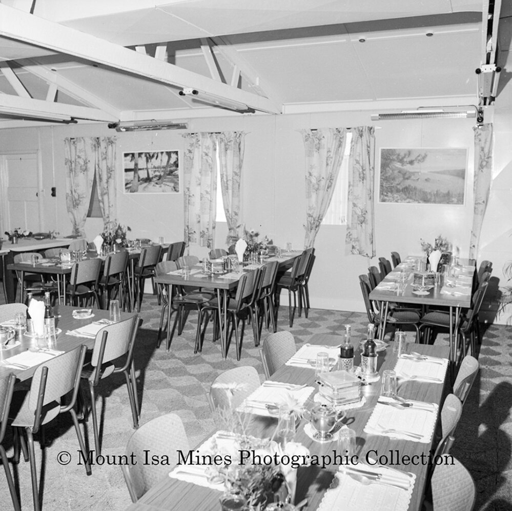 Star Gully staff mess, Mount Isa Mines, July 1964