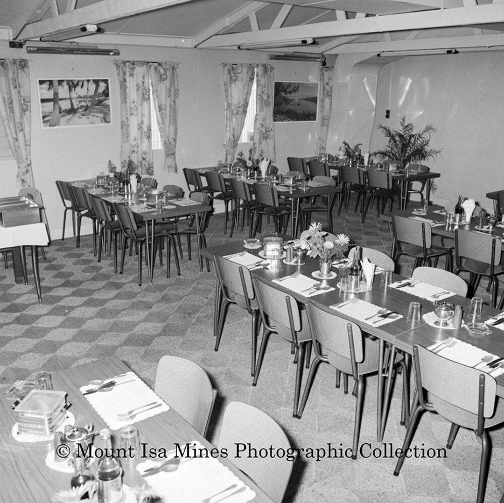 Star Gully staff mess, Mount Isa Mines, July 1964