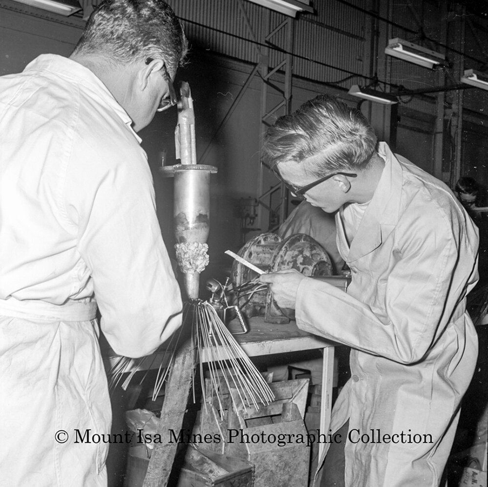Electrical Joining by Apprentices, Mount Isa Mines, June 1964