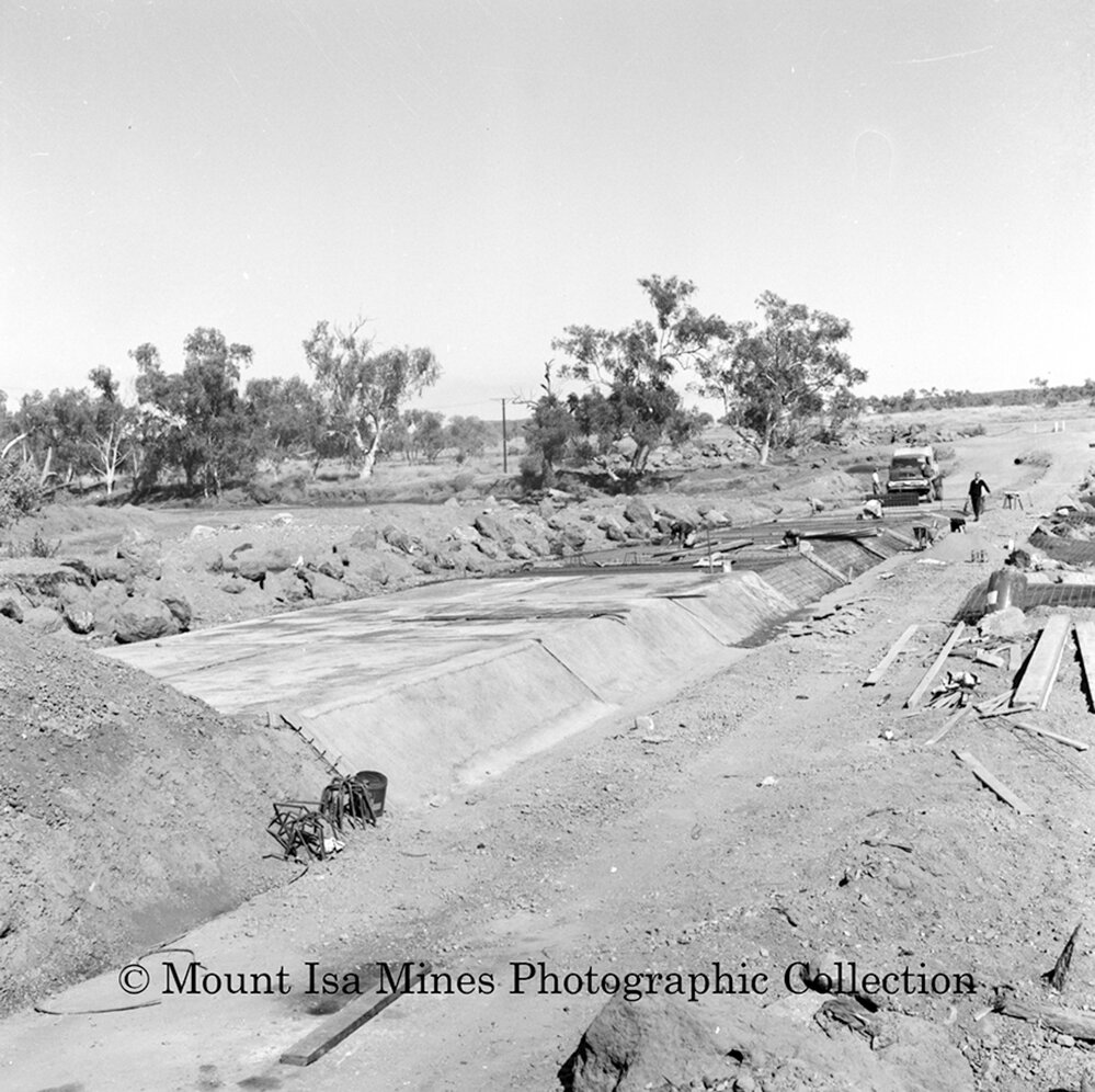 Causeway Construction Lake Moondarra Road, Lanskey, July 1964