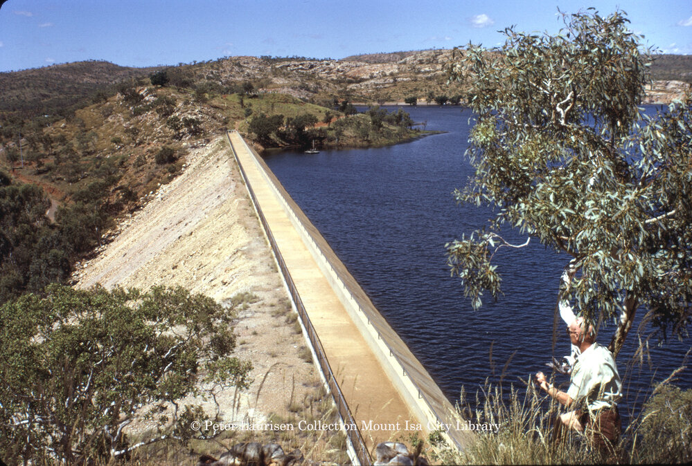 Lake Moondarra dam wall, March 1975