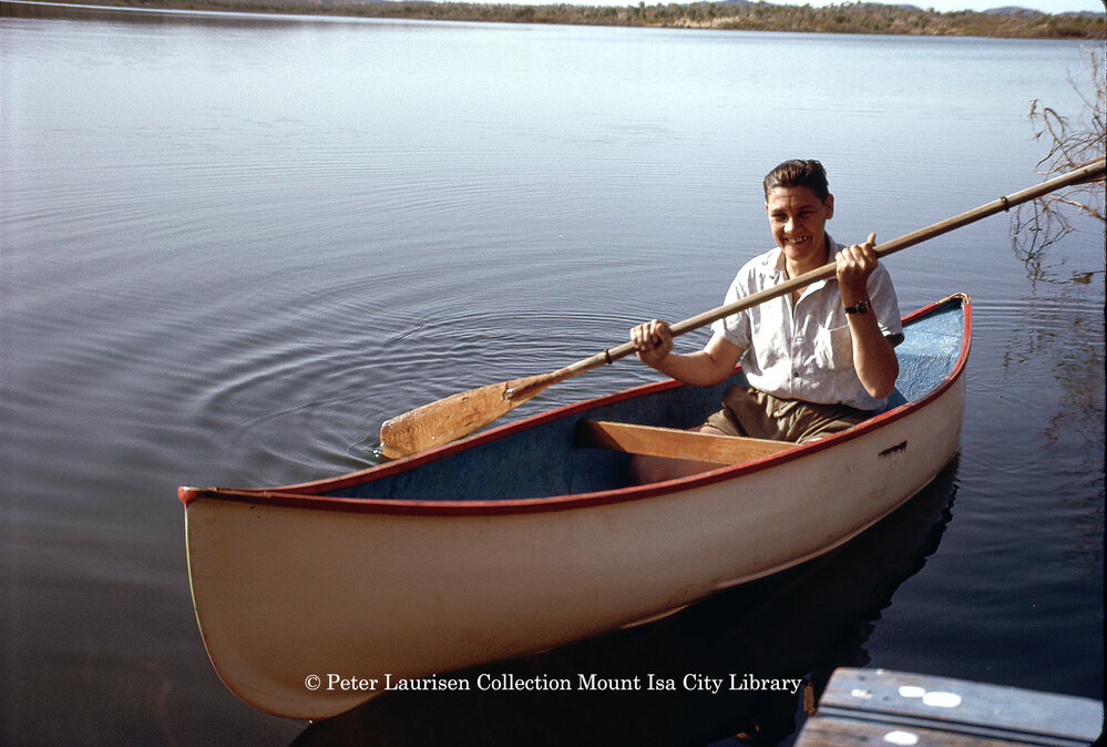 Canoe, Lake Moondarra, July 1963