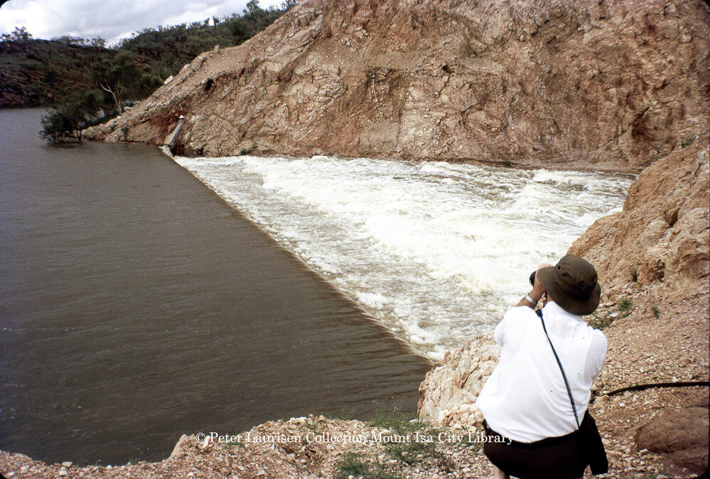 Lake Moondarra spillway, February 1974