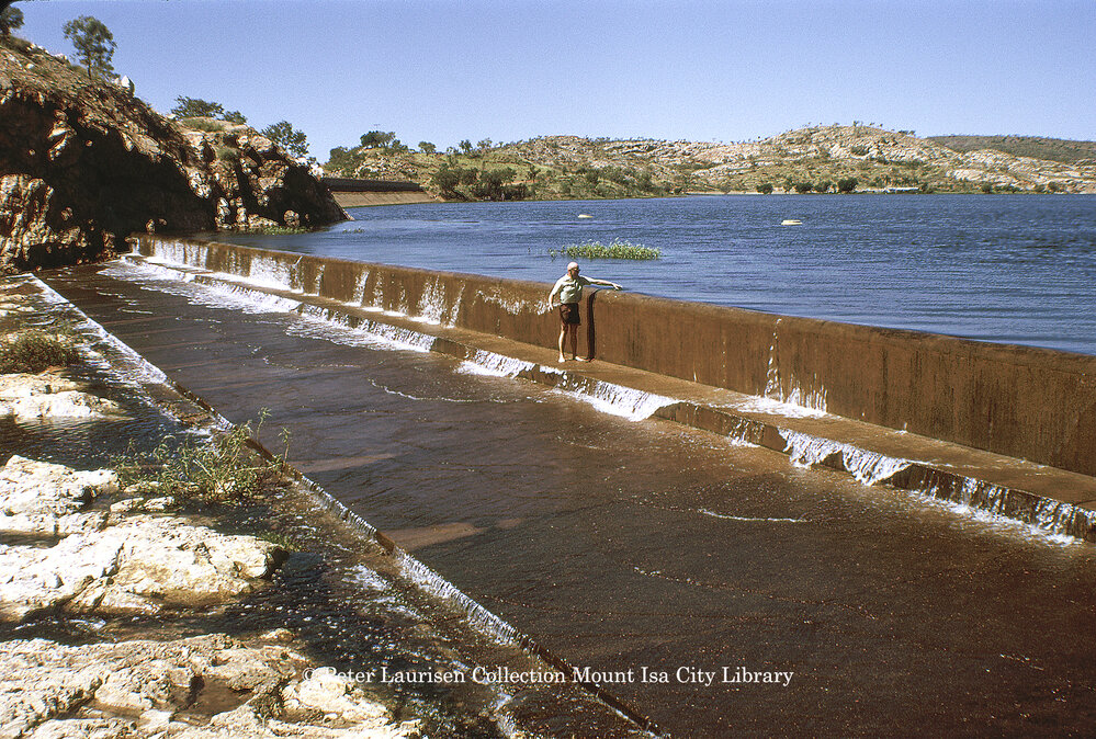 Lake Moondarra spillway, February 1975