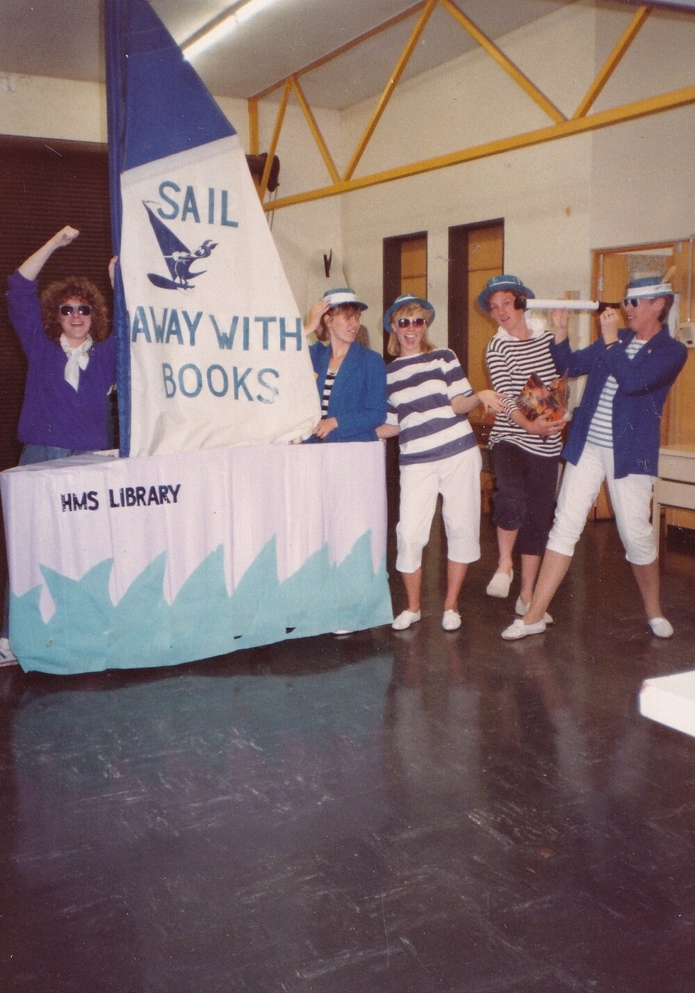 Library staff posing for Book Week, Mount Isa City Library