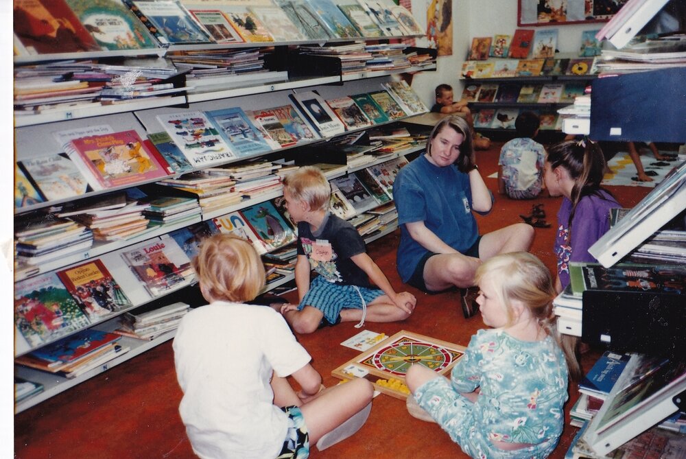 Children playing board game, Mount Isa City Library