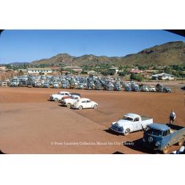 Mount Isa Mines car park, Mineside, July 1956