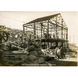 Mill substation under construction, Mount Isa Mines, September 1930