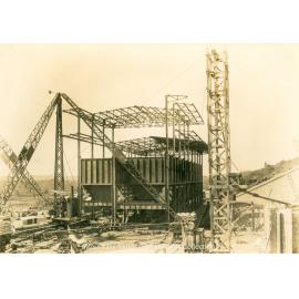 Smelter under construction and Charge Bins, March 1930