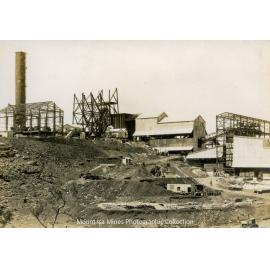 Urquhart Shaft Winder and Headframe under construction, Mount Isa Mines, October 1930