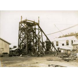 Man and Supply Headframe and Hoist House under construction, Mount Isa Mines, November 1930